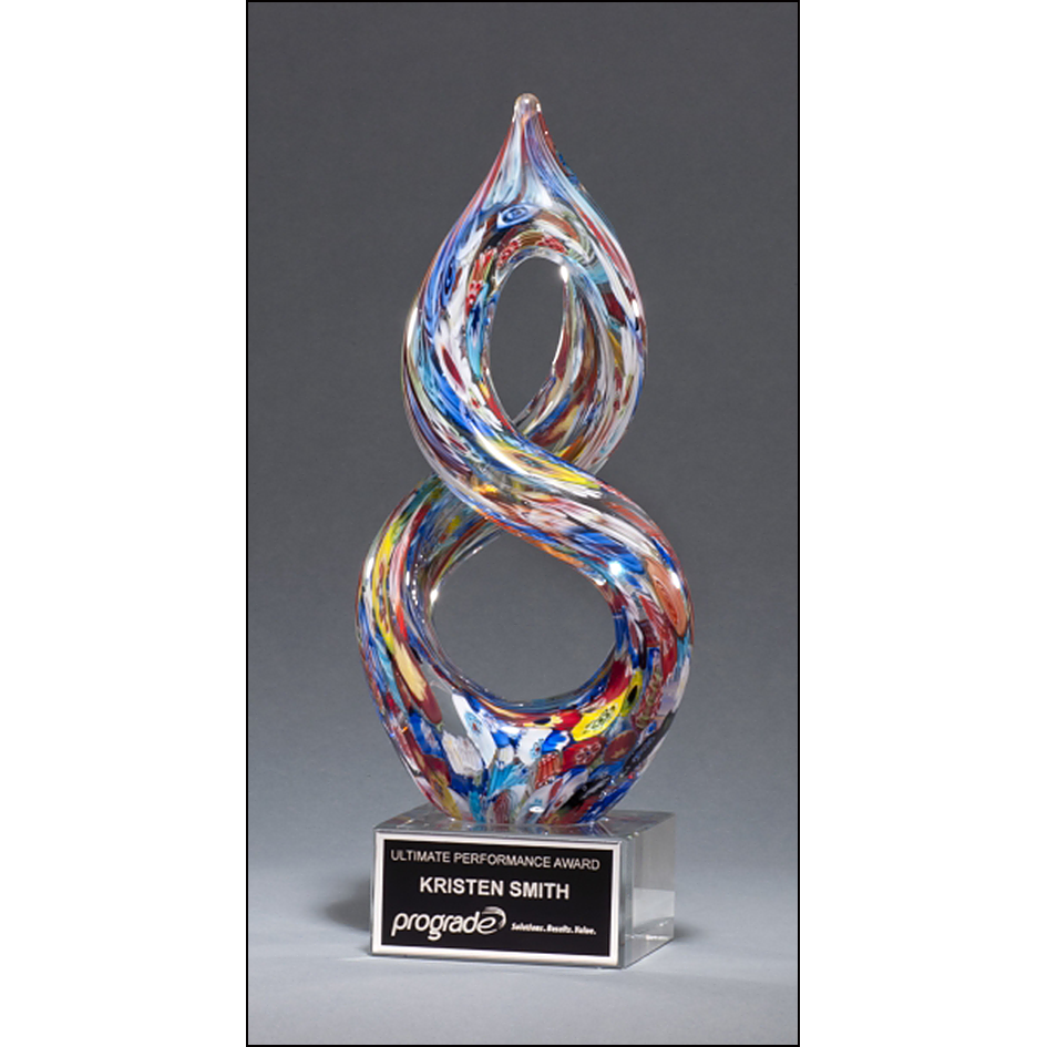 Helix-Shaped Multi-Color on Art Glass Award.