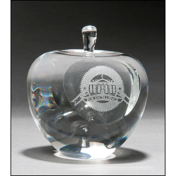 Crystal ApplePerfect for teacher and educational recognition.