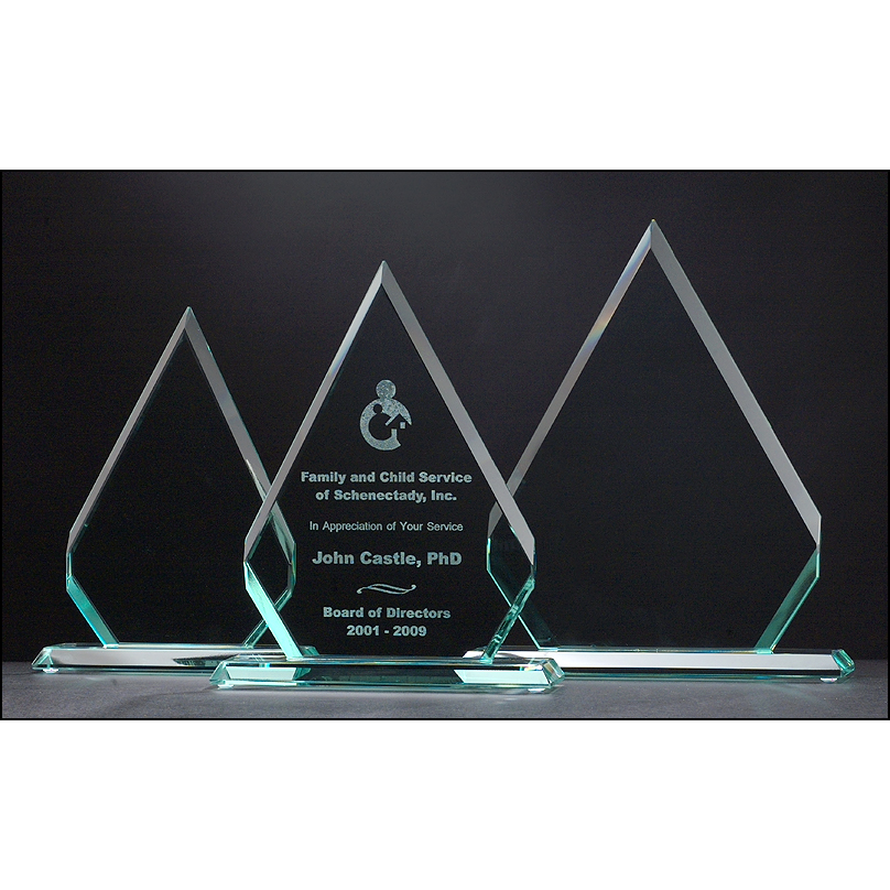 Diamond Series Glass Award.